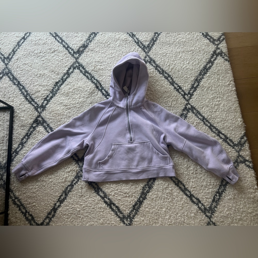 lululemon athletica Lavender scuba half zip Hoodie
